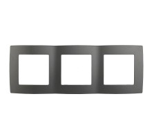Рамка на 3 поста 12-5003-12  ,  графит  Б0019374  ЭРА