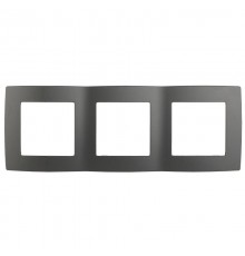 Рамка на 3 поста 12-5003-12  ,  графит  Б0019374  ЭРА