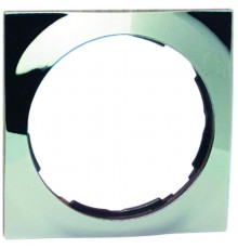 Simon 88 Рамка декоративная, 3 поста, круг в квадрате, S88, хром  88632-33  Simon