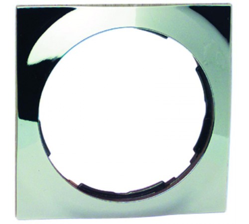 Simon 88 Рамка декоративная, 1 пост, круг в квадрате, S88, хром  88612-33  Simon