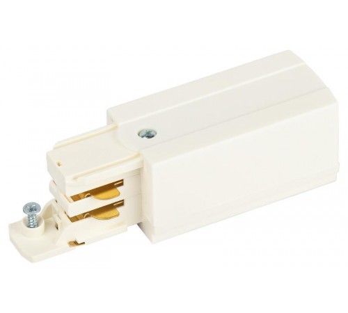 Коннектор для трехфазного шинопровода STR-30-W-CN-PL типа PL кабельный ввод левый белый  Б0049716  ЭРА