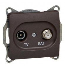 Glossa Шоколад TV-SAT Розетка оконечная 1DB  GSL000897  SE
