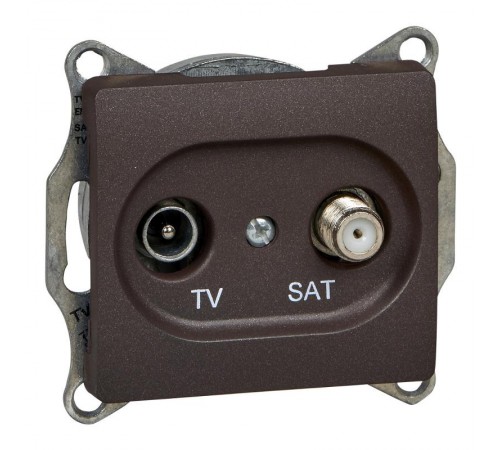 Glossa Шоколад TV-SAT Розетка оконечная 1DB  GSL000897  SE