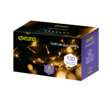 Гирлянда декоративная сетевого подключения  AC-G01-120Y, 120 желт. LED, 12.8 м., 8 реж., 220В  .5047631  ФАZА