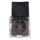 BRITE Розетка с заземлением со шторками с кр. 16А IP44 РСбш10-3-44-БрТБ темная бронза  BR-R16-16-44-K45  IEK