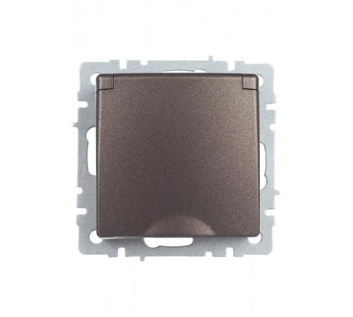 BRITE Розетка с заземлением со шторками с кр. 16А IP44 РСбш10-3-44-БрТБ темная бронза  BR-R16-16-44-K45  IEK