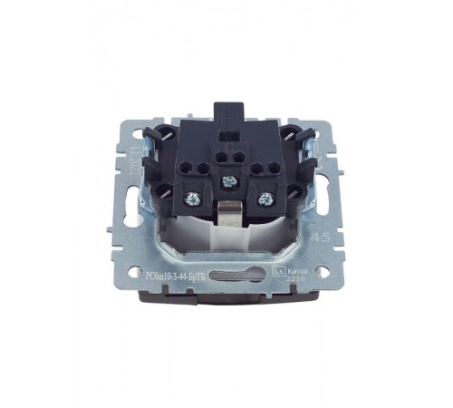 BRITE Розетка с заземлением со шторками с кр. 16А IP44 РСбш10-3-44-БрТБ темная бронза  BR-R16-16-44-K45  IEK