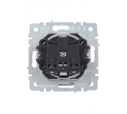 BRITE Розетка с заземлением со шторками с кр. 16А IP44 РСбш10-3-44-БрТБ темная бронза  BR-R16-16-44-K45  IEK