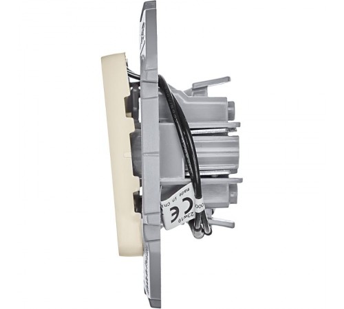 Inspiria Слоновая кость Выключатель 2-клавишный с подсветкой С/У без рамки  673631  Legrand