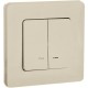 Inspiria Слоновая кость Выключатель 2-клавишный с подсветкой С/У без рамки  673631  Legrand