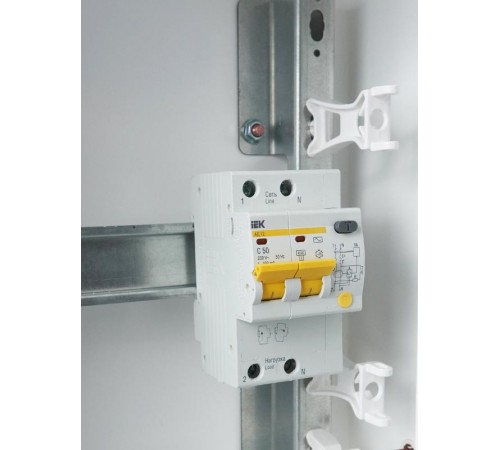 Выключатель автоматический дифференциального тока АД12 2п 50А C 100мА тип AC (3 мод)  MAD10-2-050-C-100  IEK