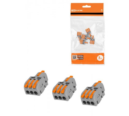 Клемма разветвительная СКР-413 (4 мм2) (5 шт/упак)  SQ0527-0312  TDM