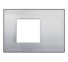 Axolute. Рамка Air, итальянский стандарт 2 мод. Цвет "Матовый хром"  HW4819CRS  Legrand