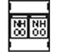 Пластрон для 1 NH00 1ряд/2 рейки  AG65  ABB