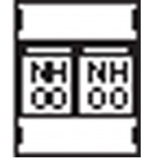 Пластрон для 1 NH00 1ряд/2 рейки  AG65  ABB