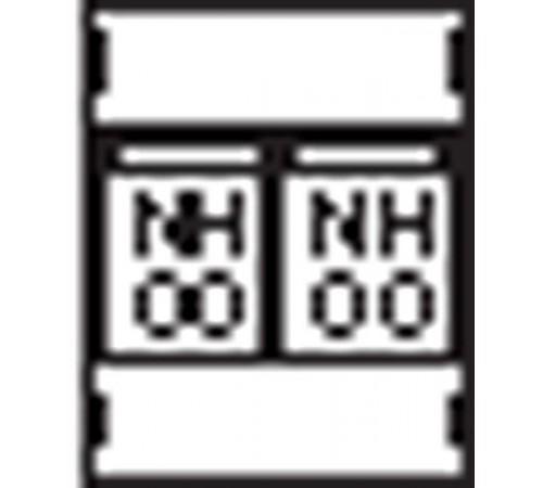 Пластрон для 1 NH00 1ряд/2 рейки  AG65  ABB