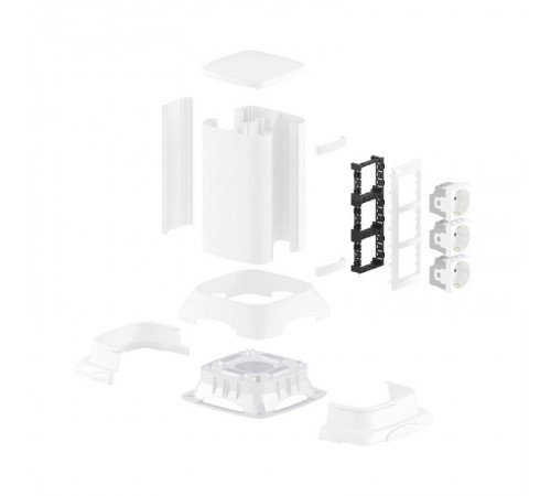 Миниколонна алюминиевая, 0.25м, цвет белый  19522  DKC