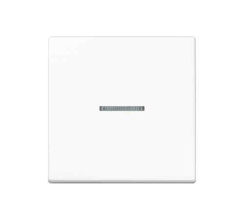 Одинарная клавиша с окошком для балансирных механизмов выключателей (кнопок) с подсветкой, в комплекте с AS90HP (крепежный элемент); дюропласт; белый;