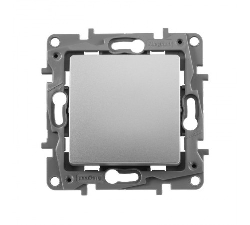 Etika Алюминий Переключатель 1-клавишный, автозажимные клеммы, 10 AX, 250 В  672405  Legrand