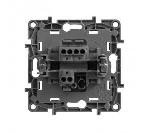 Etika Алюминий Переключатель 1-клавишный, автозажимные клеммы, 10 AX, 250 В  672405  Legrand
