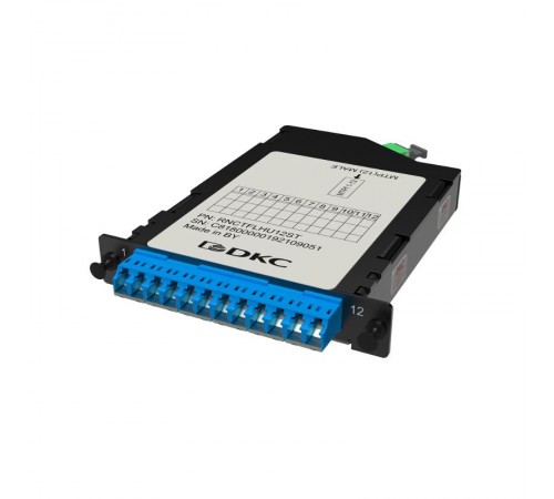 Претерминированная кассета 12ОВ 09/125 OS2, 1xMTP(12)f/6xLC-UPC Duplex (с интегрированными шторками), 1/2 HU  RNCTFLHU12ST  DKC