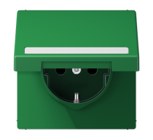 SCHUKO розетка с полем для надписи и крышкой LS1520BFNAKLGN Jung