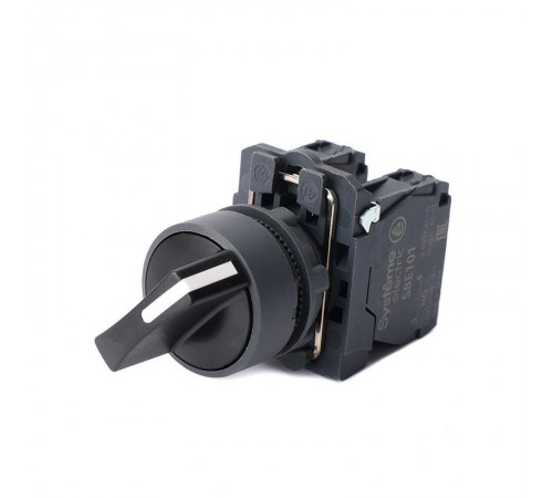 Переключатель SB5 в сборе модульный 22мм 3 позиции с возвратом 2НО  SB5AD53  SE