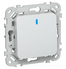 FLITE Выключатель 1-клавишный кнопочный с индикацией 10А ВС11-2-1-ФлЖ жемчуг  FI-V14-1-10-1-K36  IEK