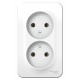 Blanca Белый О/У Розетка 2-ая без заземления без шторок, 16А, 250В  BLNRA000201  SE