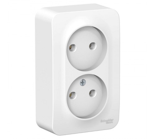 Blanca Белый О/У Розетка 2-ая без заземления без шторок, 16А, 250В  BLNRA000201  SE
