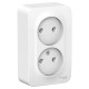 Blanca Белый О/У Розетка 2-ая без заземления без шторок, 16А, 250В  BLNRA000201  SE