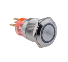 Кнопка IP67, с подсветкой, белая, с фиксацией, 1NO+1NC, 220В AC, MT67-F220W11  107351  ОВЕН