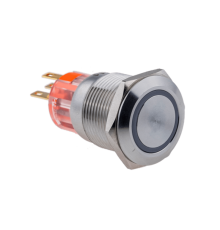 Кнопка IP67, с подсветкой, белая, с возвратом, 1NO+1NC, 220В AC, MT67-R220W11  107346  ОВЕН