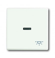 Клавиша для механизма 1-клавишного выключателя, с прозрачной линзой и символом ""СВЕТ"", Future/Axcent/Carat/Династия, белый бархат  2CKA001751A3031