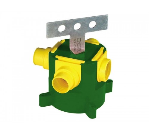 Коробка установочная 70х66,5 (внутр. разм) для монолитных стен, 4 ввода,  высота 72 мм, IP 44  КУ1301  HEGEL