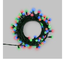 Гирлянда Мультишарики 20м, 200LED, диаметр 15 мм, IP44, зеленый провод, свечение (RG/RB), мигание, 230В  303-609  NEON-NIGHT