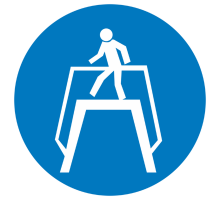 Знак M 12 "Переходить по надземному переходу" ф200 мм, пластик ГОСТ Р 12.4.026-2001  pn-m-12  EKF