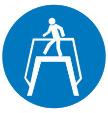 Знак M 12 "Переходить по надземному переходу" ф200 мм, пластик ГОСТ Р 12.4.026-2001  pn-m-12  EKF