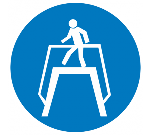 Знак M 12 "Переходить по надземному переходу" ф200 мм, пластик ГОСТ Р 12.4.026-2001  pn-m-12  EKF