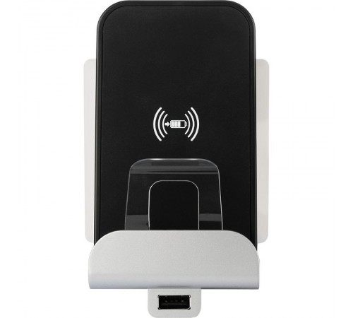 Устройство зарядное беспроводное Valena Life Qi 1А с дополнит. разъемом USB A 5В 2.4А