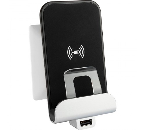 Устройство зарядное беспроводное Valena Life Qi 1А с дополнит. разъемом USB A 5В 2.4А