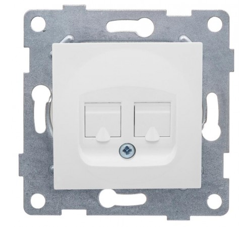 Ugra Розетка телефонная RJ12, двойная, СУ, белый  С11Т2-001  GUSI Electric