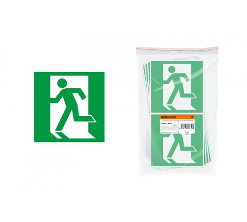 Знак "Выход здесь" (левосторонний) 150х150мм   SQ0817-0042  TDM