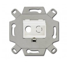 Адаптор/суппорт для RCA-разъёмов (колокольчик/тюльпан), цвет альпийский белый  0230-0-0445  2CKA000230A0445  ABB