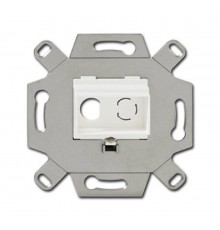 Адаптор/суппорт для RCA-разъёмов (колокольчик/тюльпан), цвет альпийский белый  0230-0-0445  2CKA000230A0445  ABB