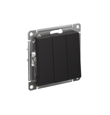 AtlasDesign Карбон Выключатель 3-клавишный сх.1+1+1, 10АХ, механизм  ATN001031  SE