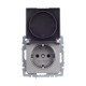 BRITE Розетка с заземлением со шторками с кр. 16А IP44 РСбш10-3-44-БрС сталь  BR-R16-16-44-K46  IEK