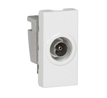 TV розетка, топология "Звезда" - Программа Mosaic - диаметр 9,52 мм - штекер - цвет белый - 1 модуль  078793  Legrand