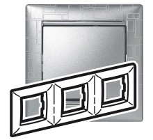 Valena Алюминий модерн Рамка 3-ая гориз  770343  Legrand