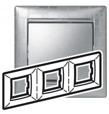 Valena Алюминий модерн Рамка 3-ая гориз  770343  Legrand